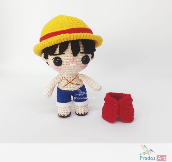 PRADOS ART - LUFFI 2 Amigurumi Monkey D. Luffy
